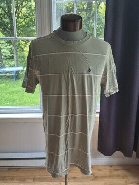 Volcom Light Olive Striped Short-Sleeve Men's T-Shirt